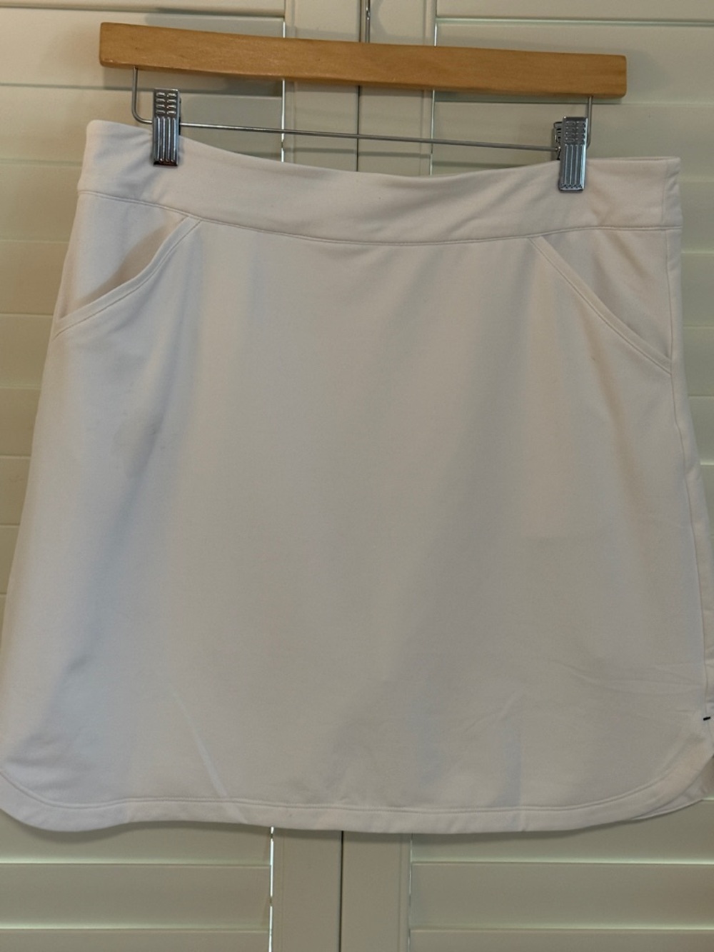 Peter Millar White Athletic Skort with Inner Brief golf pickleball skirt